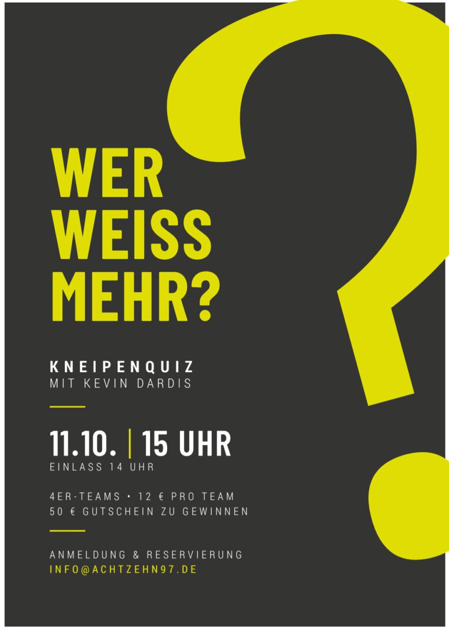 KNEIPENQUIZ am 11.10.2026